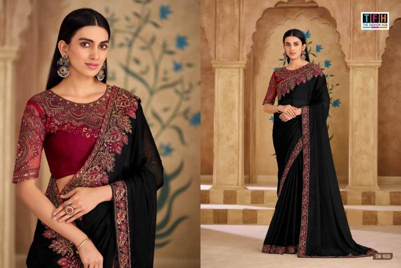 TFH sandalwood 16th edition Wholesale saree suppliers in Mumbai